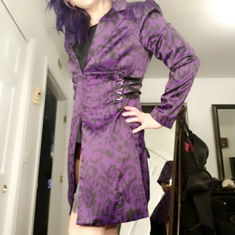 Purple blazer with laces
